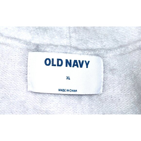 Old Navy Womens XL Button-Up Cardigan Sweater White Heather Gray Acrylic/Nylon - Picture 3 of 4